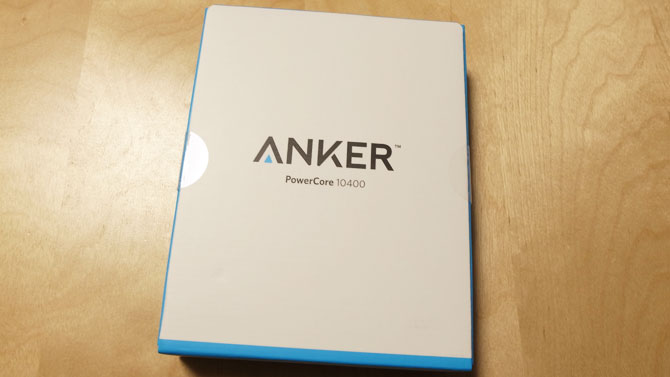 ANKER PowerCore 10400パッケージ