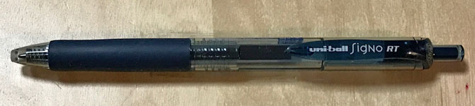 ユニボール シグノ RT 0.38mm　ブルーブラック